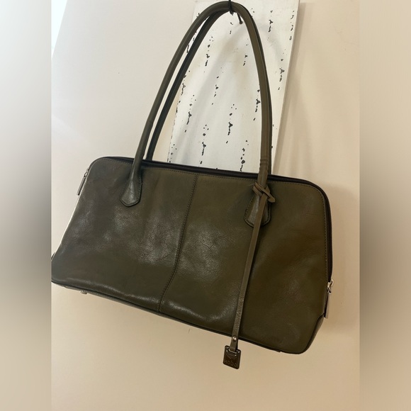 HOBO International Olive Green Leather Handbag;